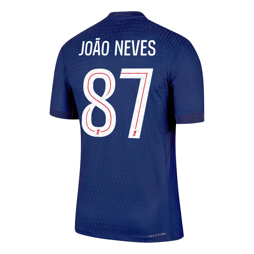 JOÃOO NEVES #87 PSG Home Authentic Soccer Jersey 2025/26 - Image 9
