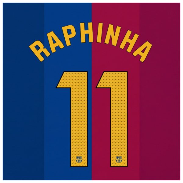RAPHINHA #11 Barcelona Home Soccer Jersey 2026/27