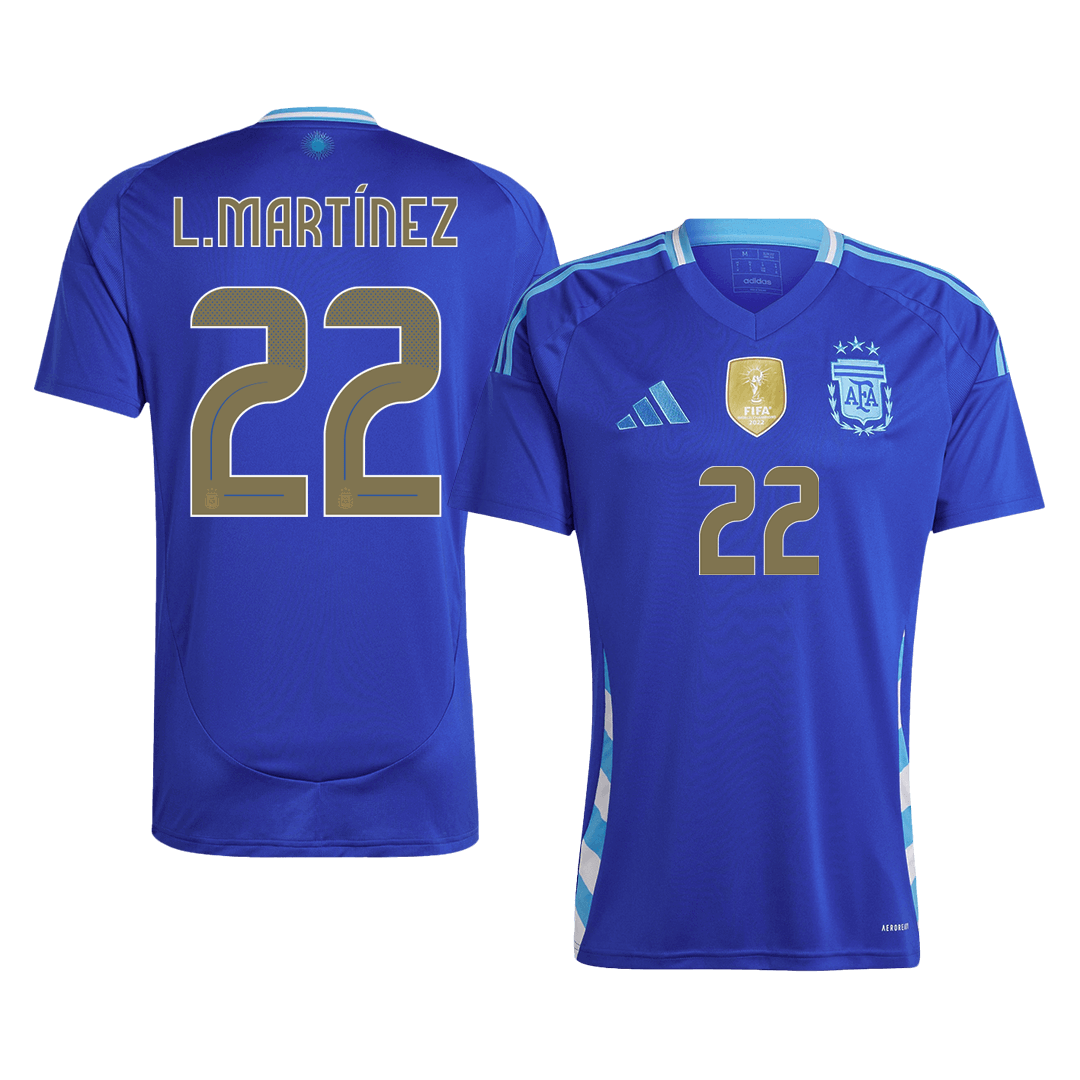 L. MARTÍNEZ #22 Argentina Away Soccer Jersey 2024