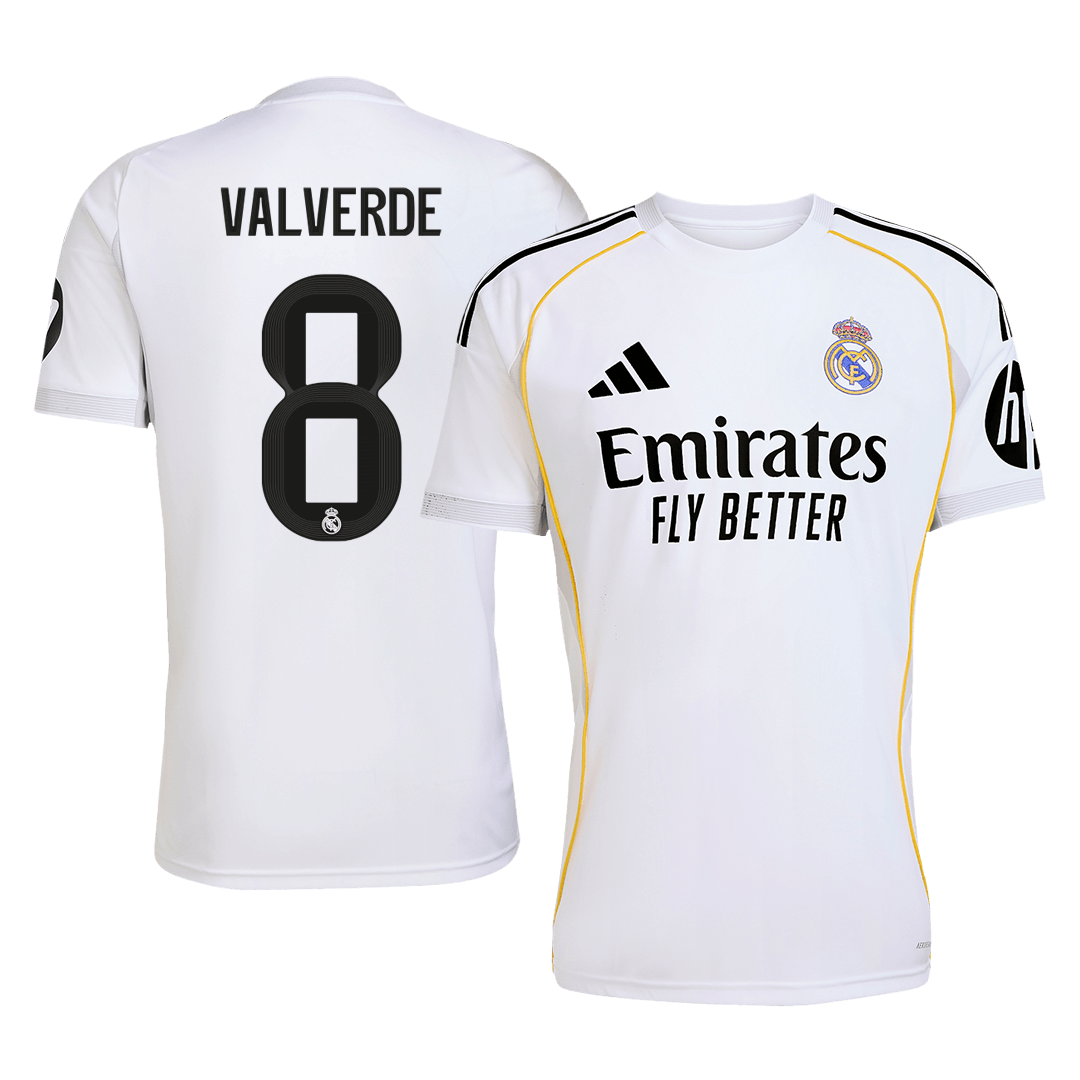 VALVERDE #8 Real Madrid Home Soccer Jersey 2025/26