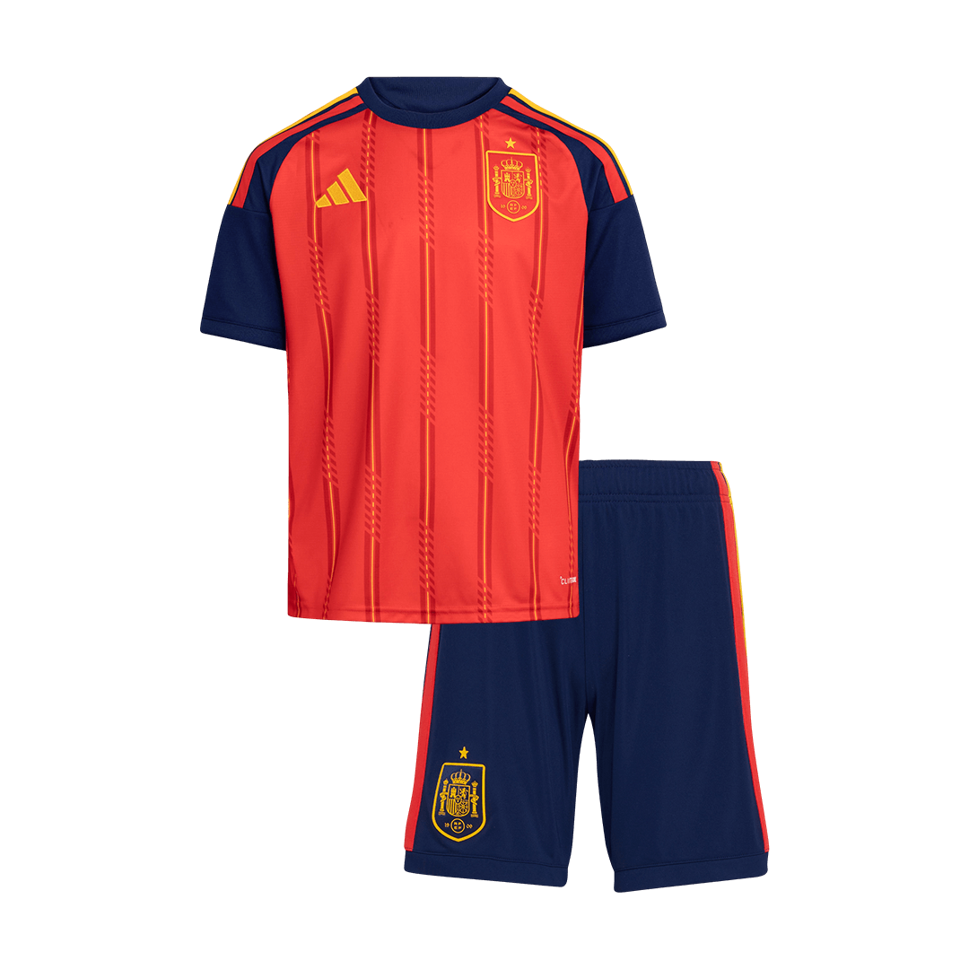 Spain Home World Cup Kids Soccer Jerseys Kit 2026