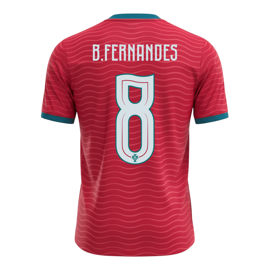B.FERNANDES#8 Portugal Home Soccer Jersey World Cup 2026 Red - Image 8