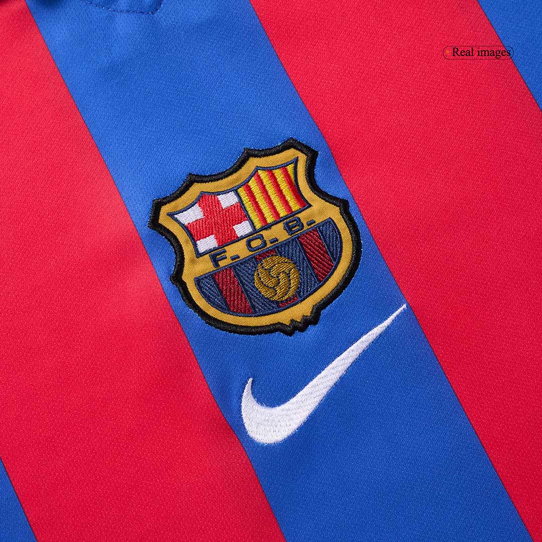 Retro Jersey XAVI #6 Barcelona Retro Jersey Home Soccer Shirt 2001/02 - Image 5
