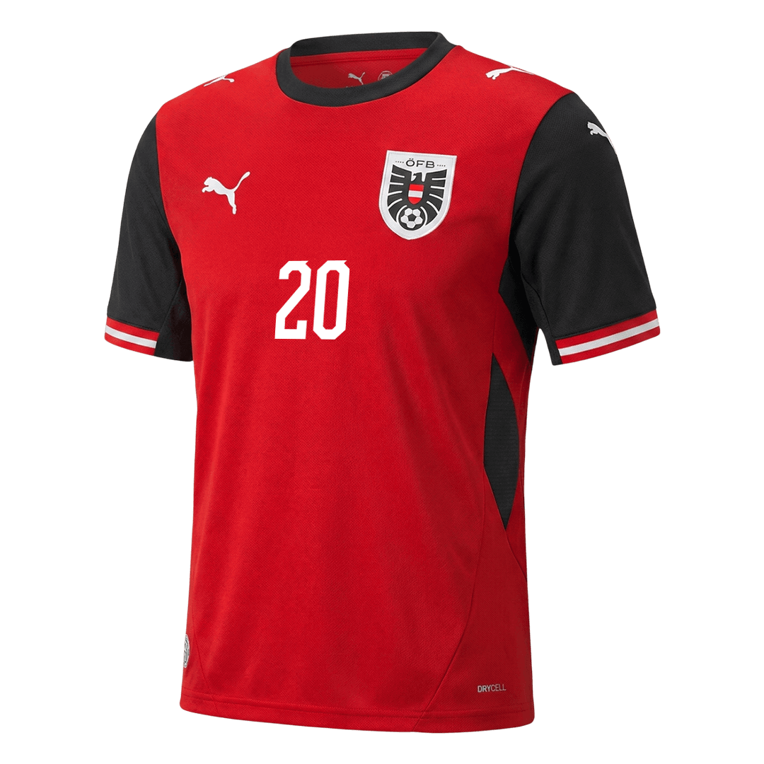 LAIMER#20 Austria Home Soccer Jersey World Cup 2026 Red - Image 10