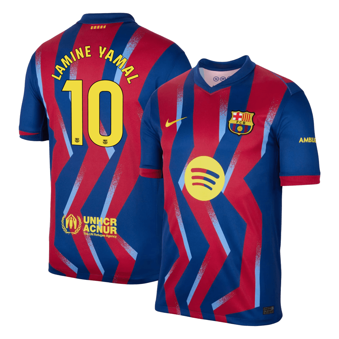 LAMINE YAMAL #10 Barcelona Fourth Away Soccer Jersey 2025/26