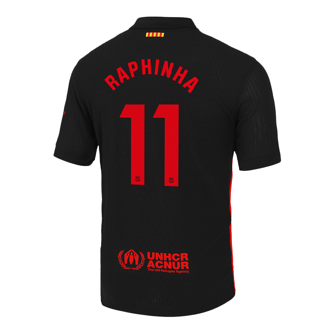 Authentic RAPHINHA #11 Barcelona Soccer Jersey Away Shirt 2024/25 Spotify Logo Without Text - Image 2