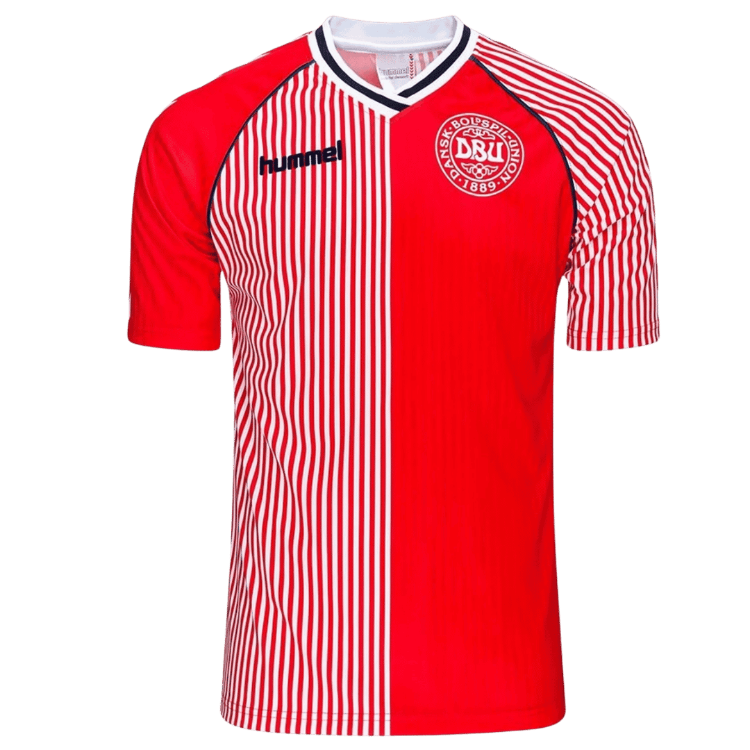 Retro Soccer Jersey Denmark Home 1986