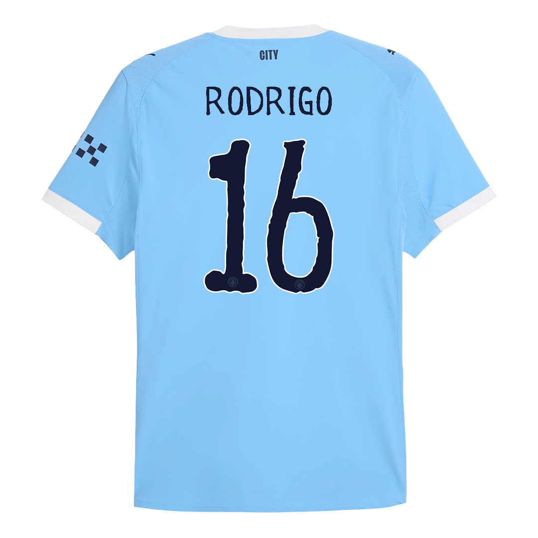 RODRIGO #16 Authentic Manchester City Home Soccer Jersey 2025/26 Blue Jersey - Club World Cup - Image 13
