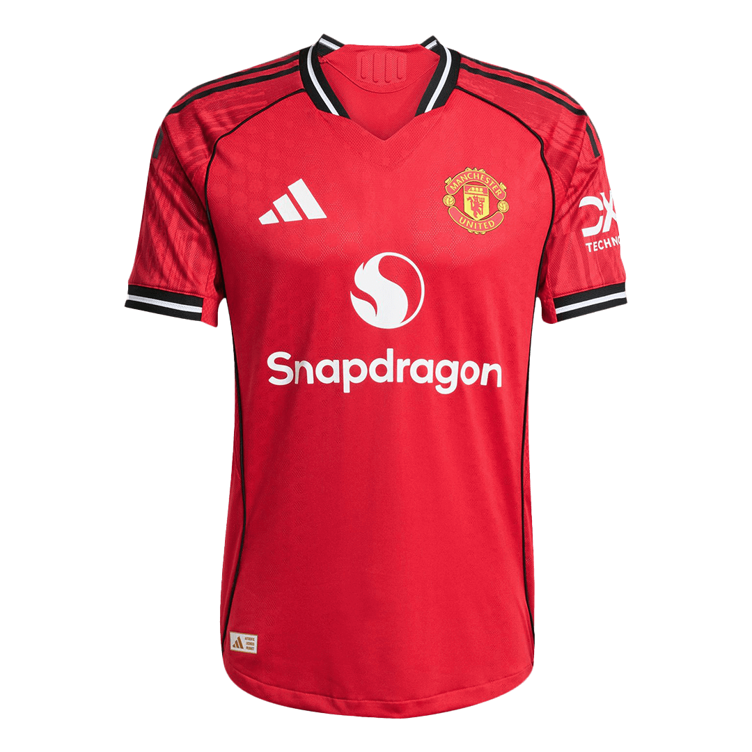 B.FERNANDES #8 Manchester United Home Authentic Soccer Jersey 2025/26 - Image 12