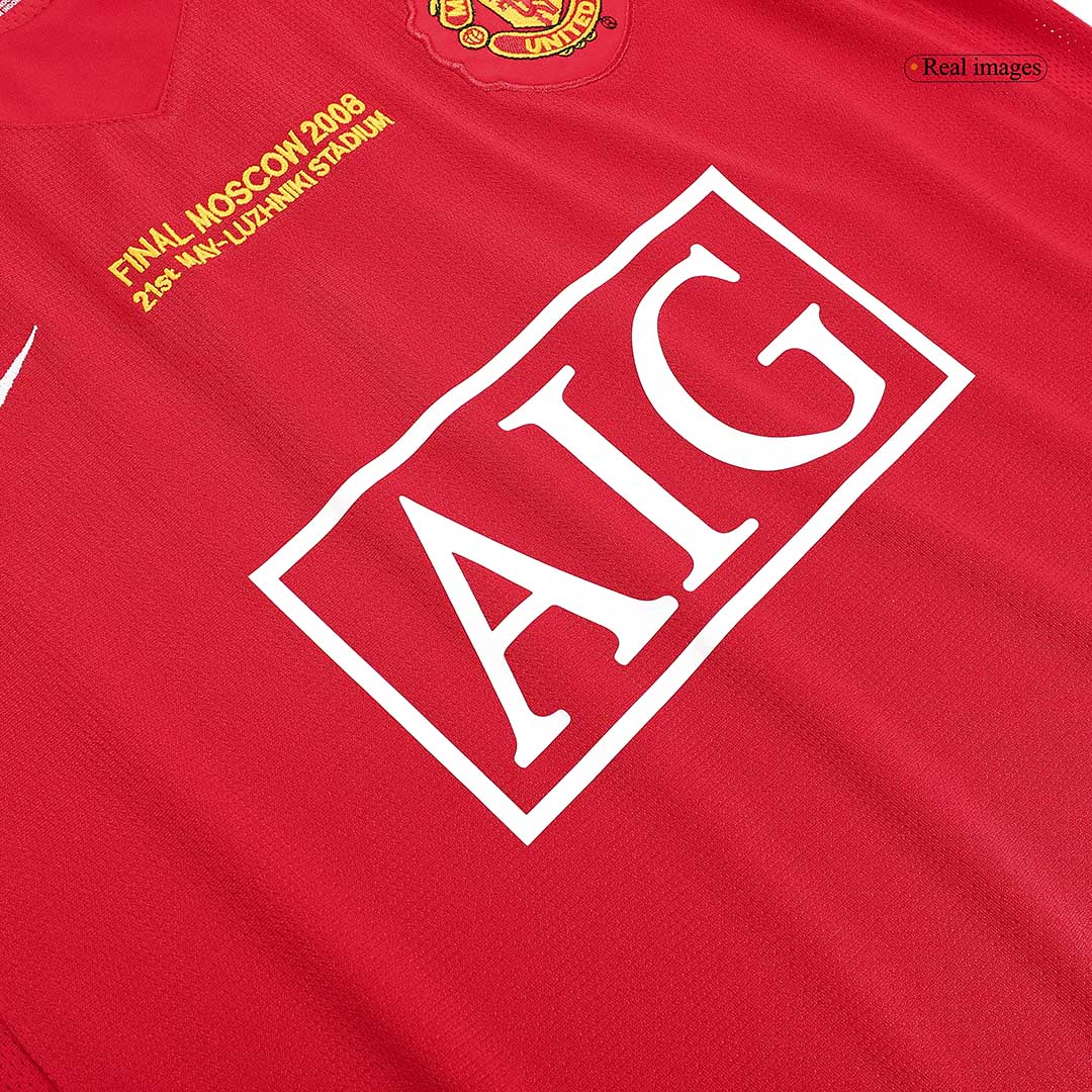 Retro Jersey SCHOLES #18 Manchester United Retro Jersey Home Soccer Shirt 2007/08 - UCL Final - Image 7