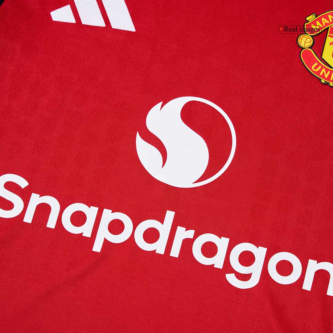 B.FERNANDES #8 Manchester United Home Authentic Soccer Jersey 2025/26 - Image 5