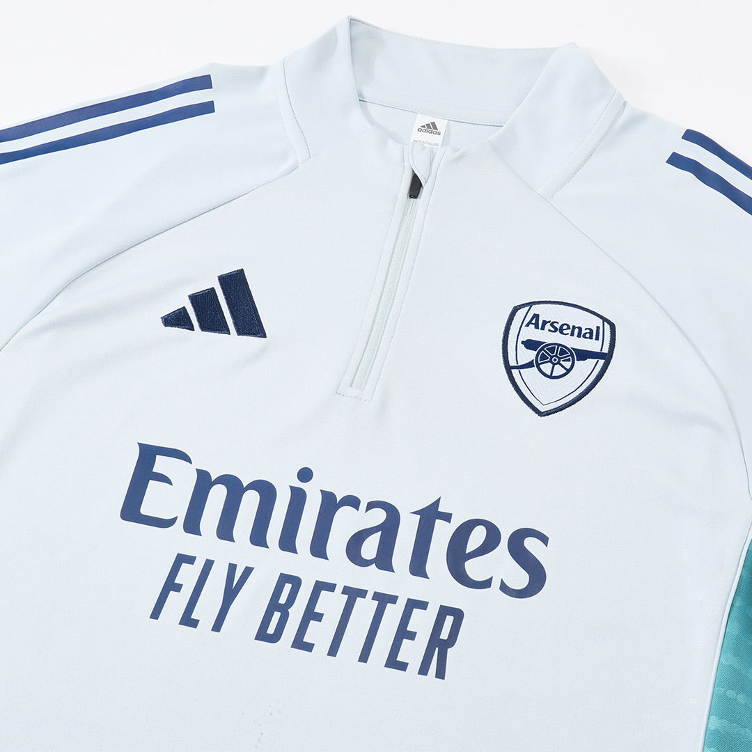Arsenal 1/4 Zip Tracksuit 2025/26 White - Image 19