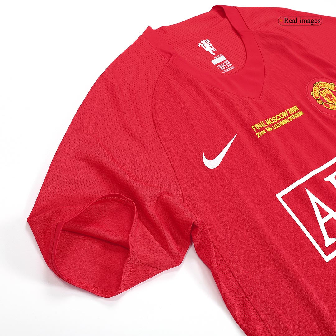 Retro Jersey SCHOLES #18 Manchester United Retro Jersey Home Soccer Shirt 2007/08 - UCL Final - Image 5