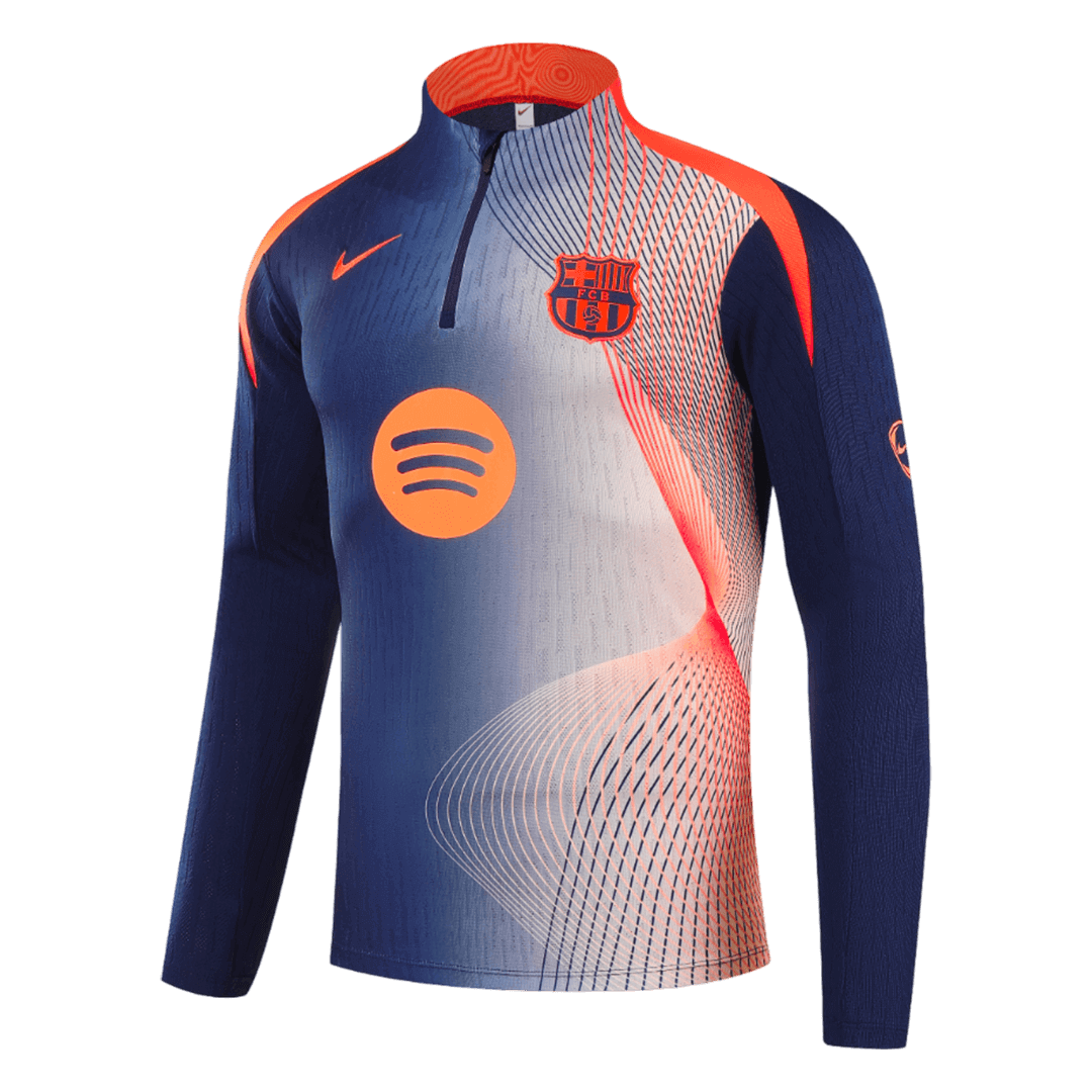 Barcelona 1/4 Zip Tracksuit 2025/26 Black&Orange - Image 23
