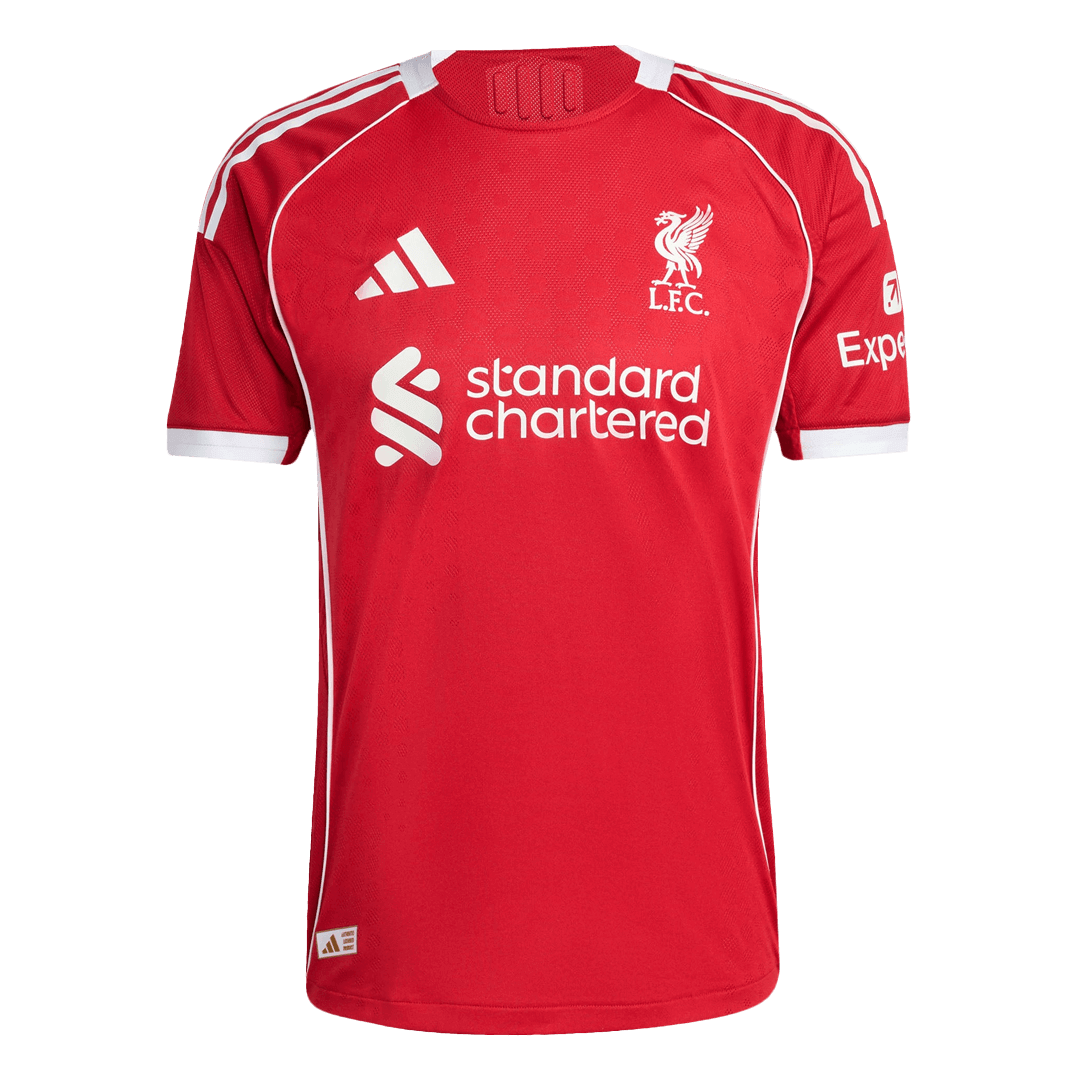 M.SALAH #11 Liverpool Home Authentic Soccer Jersey 2025/26 - Image 3