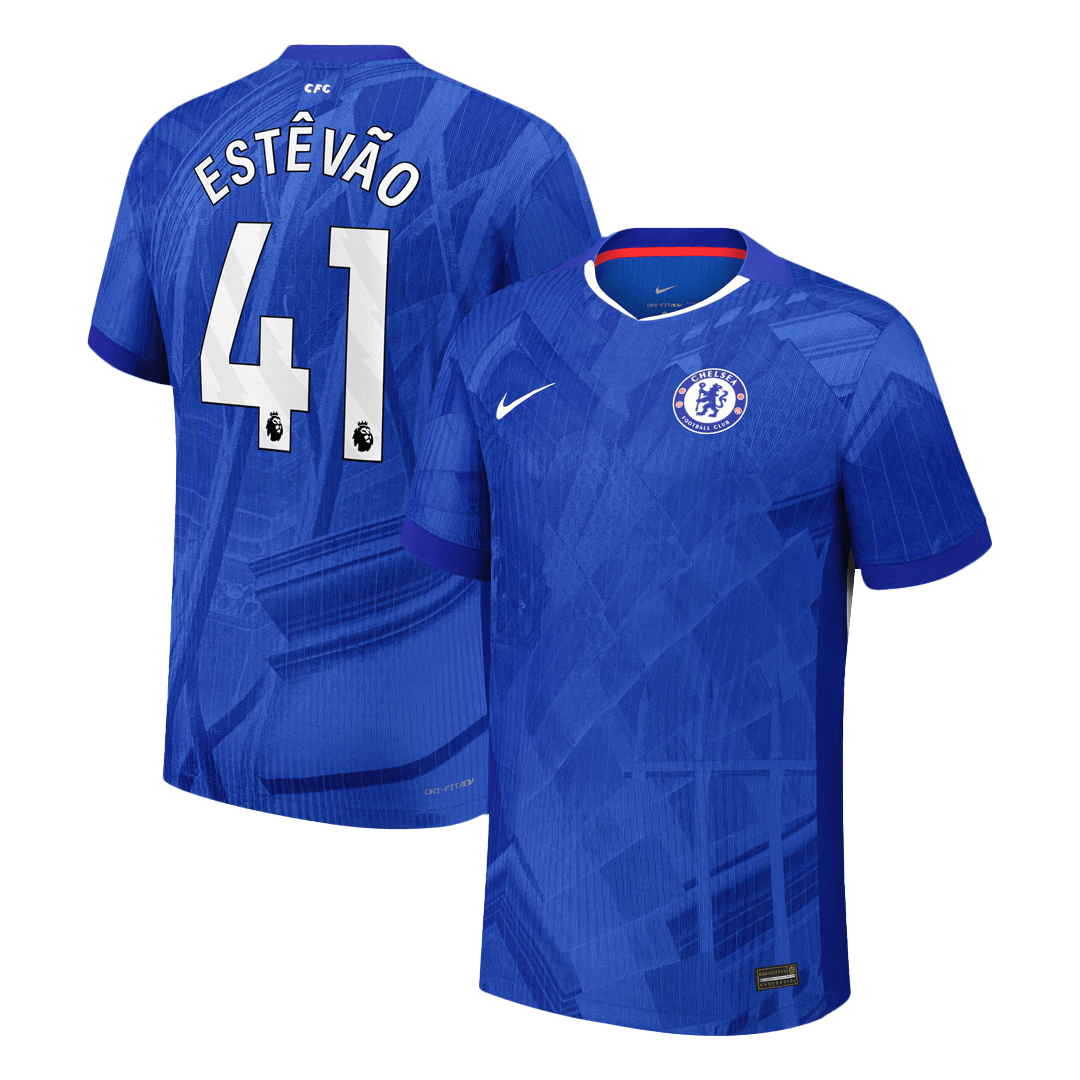 ESTÊVÃO #41 Chelsea Home Authentic Soccer Jersey 2025/26