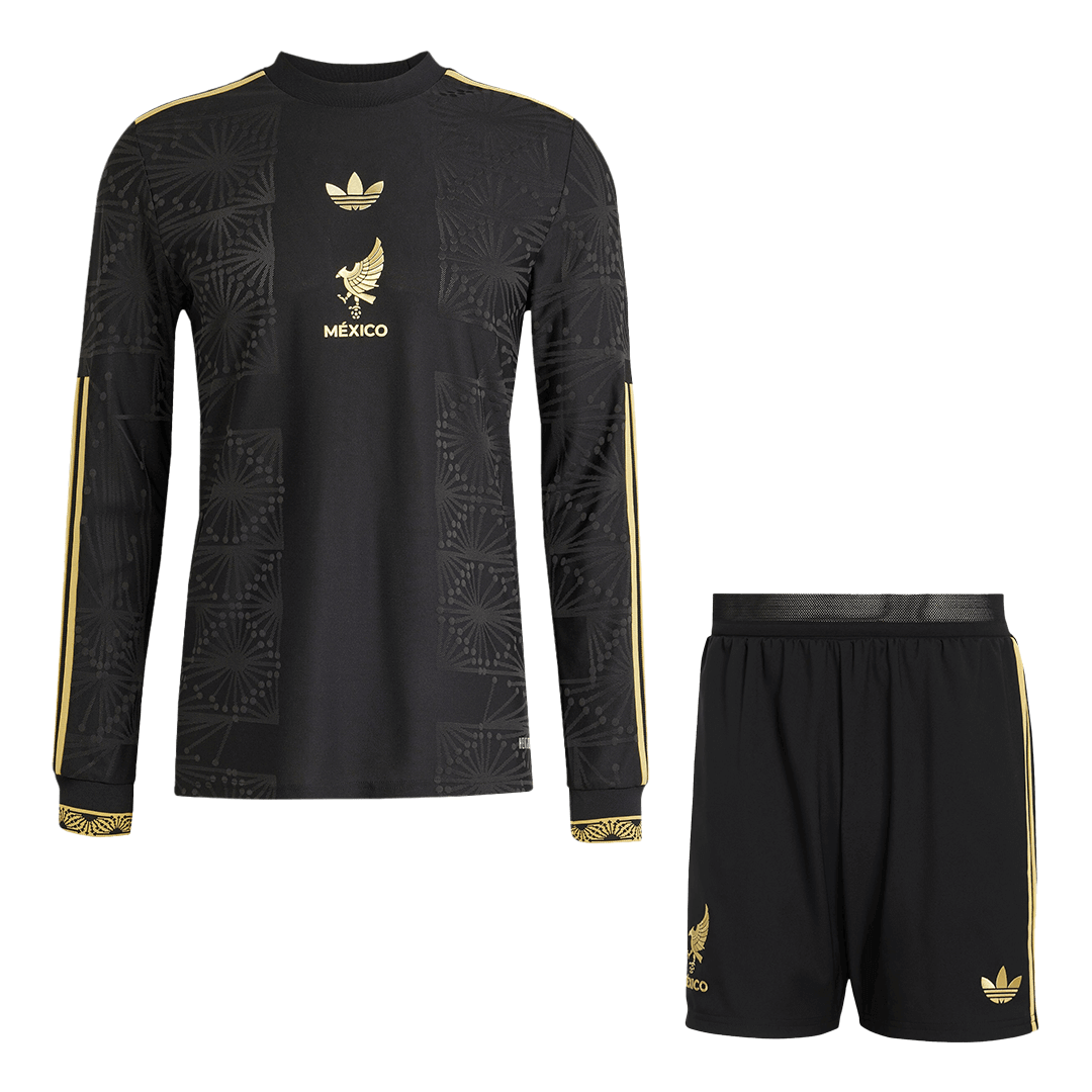 Mexico Third Away Long Sleeve Authentic Jerseys Kit 2025 - Gold Cup