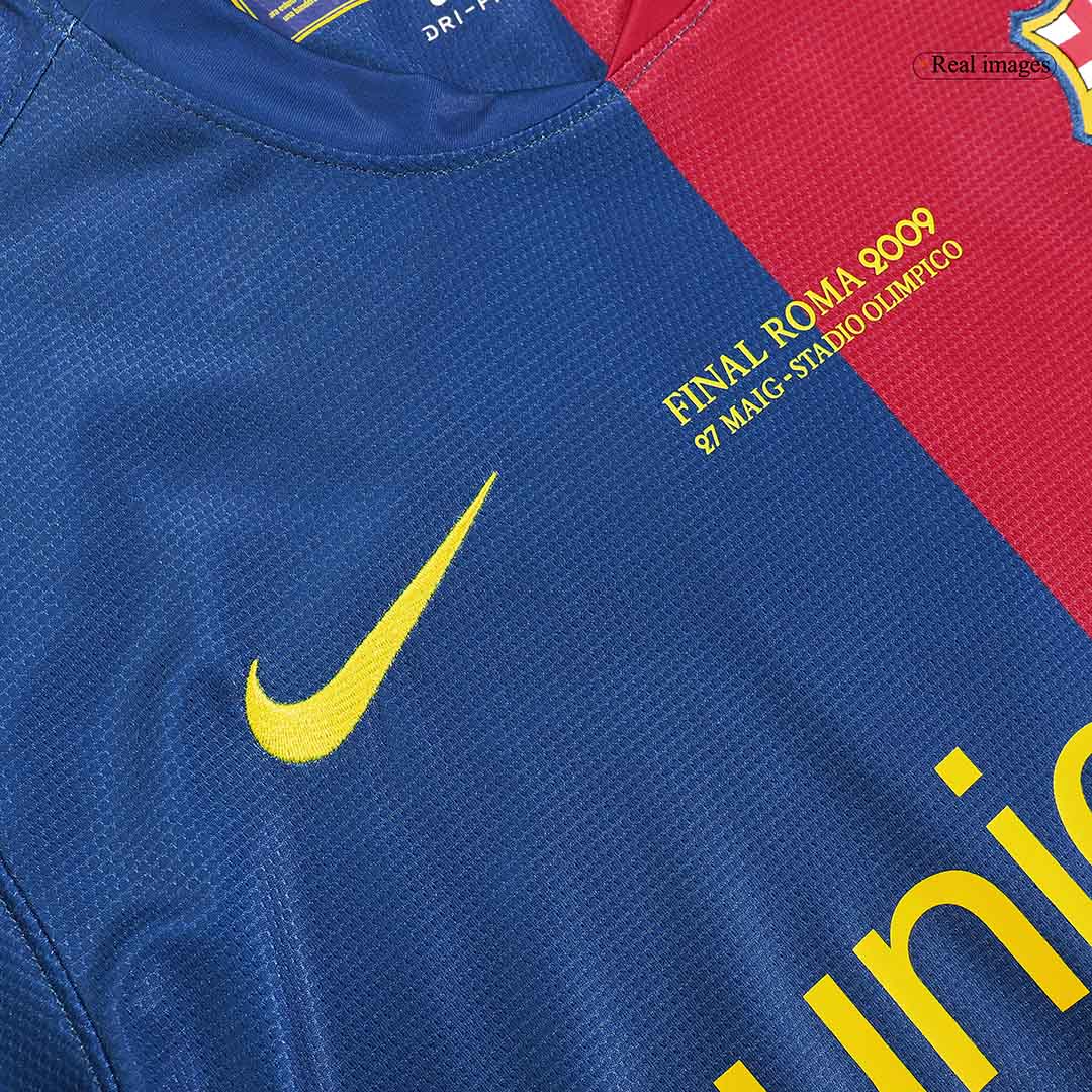 Retro Jersey ETO'O #9 Barcelona Retro Jersey Home Soccer Shirt 2008/09 UCL Final - Image 4
