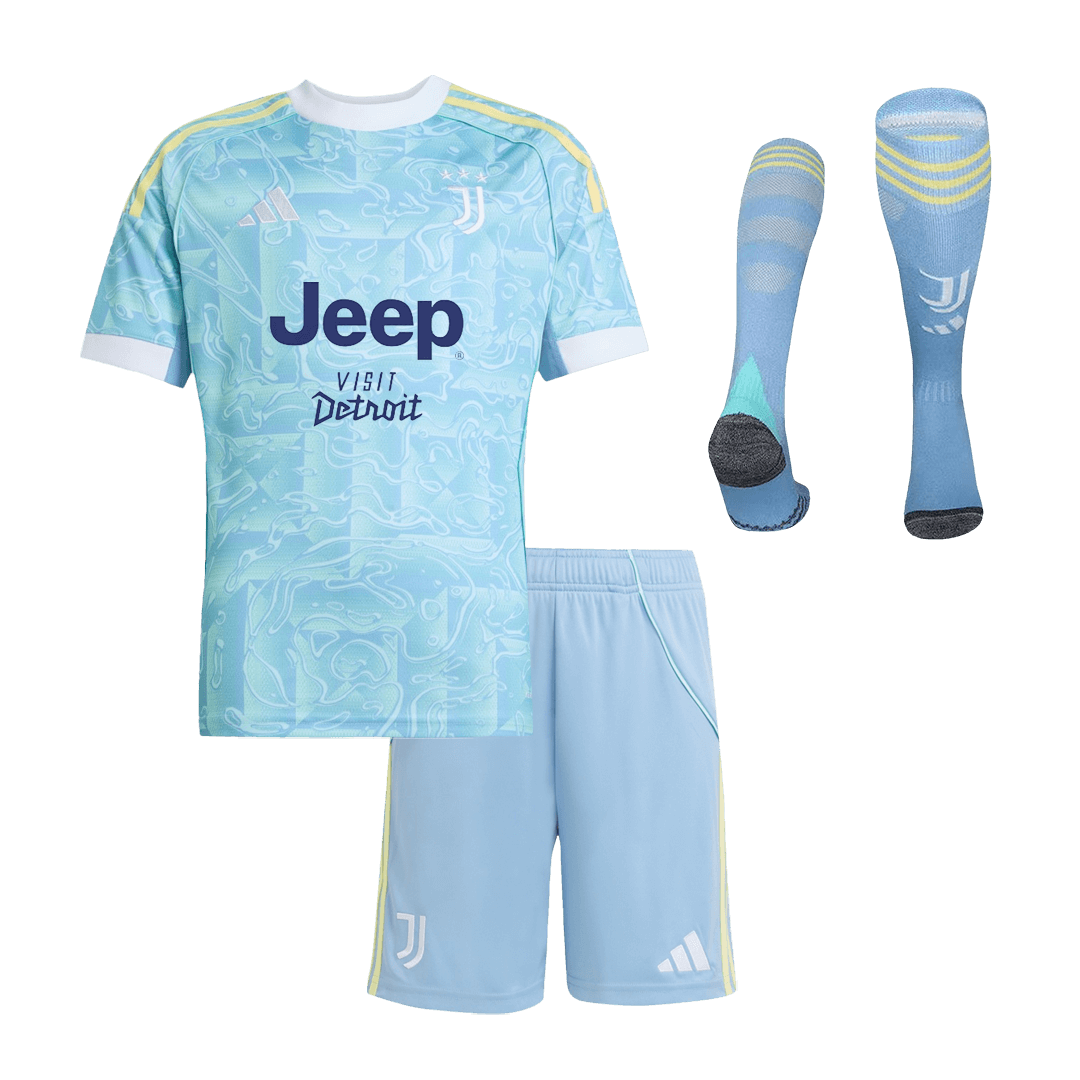 Juventus Away Kids Soccer Jerseys Full Kit 2025/26