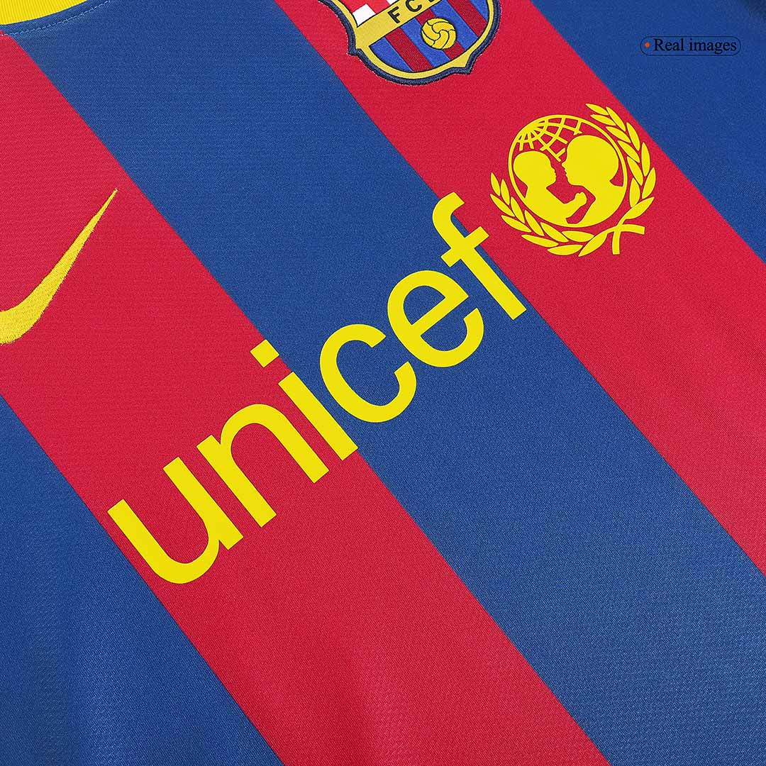 Retro Jersey DAVID VILLA #7 Barcelona Retro Jersey Home Soccer Shirt 2010/11 - Image 5