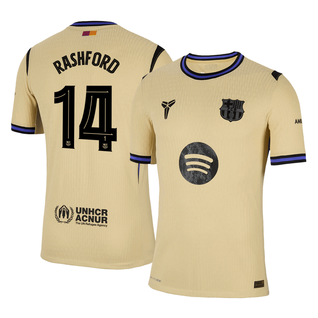 RASHFORD #14 Barcelona Away Authentic Soccer Jersey 2025/26 - UCL