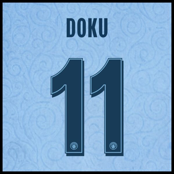DOKU #11 Manchester City Home Soccer Jersey 2026/27 -UCL